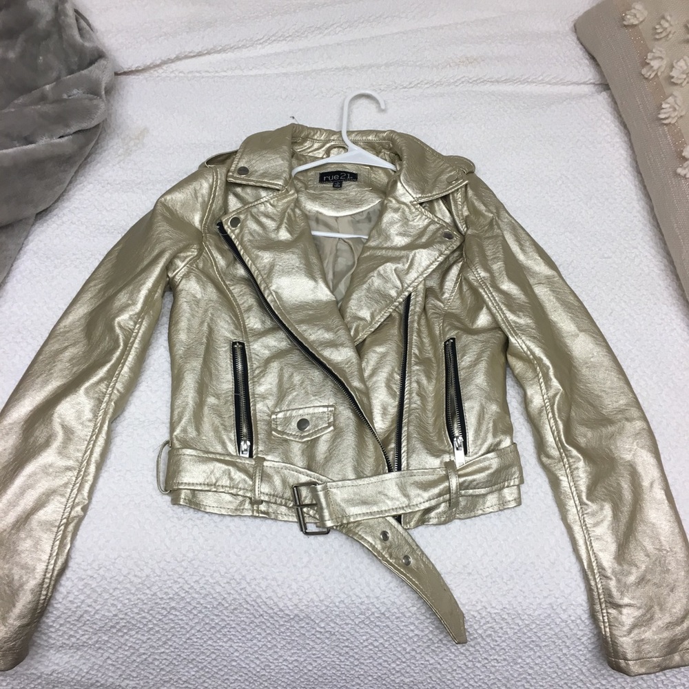 Gold Leather Jacket
